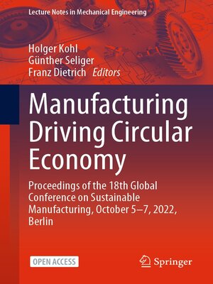 cover image of Manufacturing Driving Circular Economy